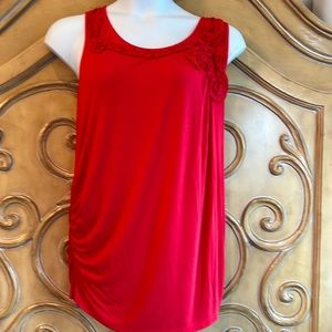 NWT Liz Lange red rosette maternity tank